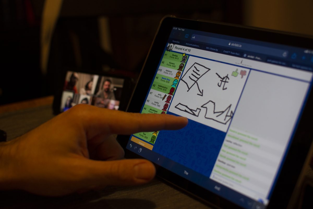 we were playing scribble at a birthday party in zoom
